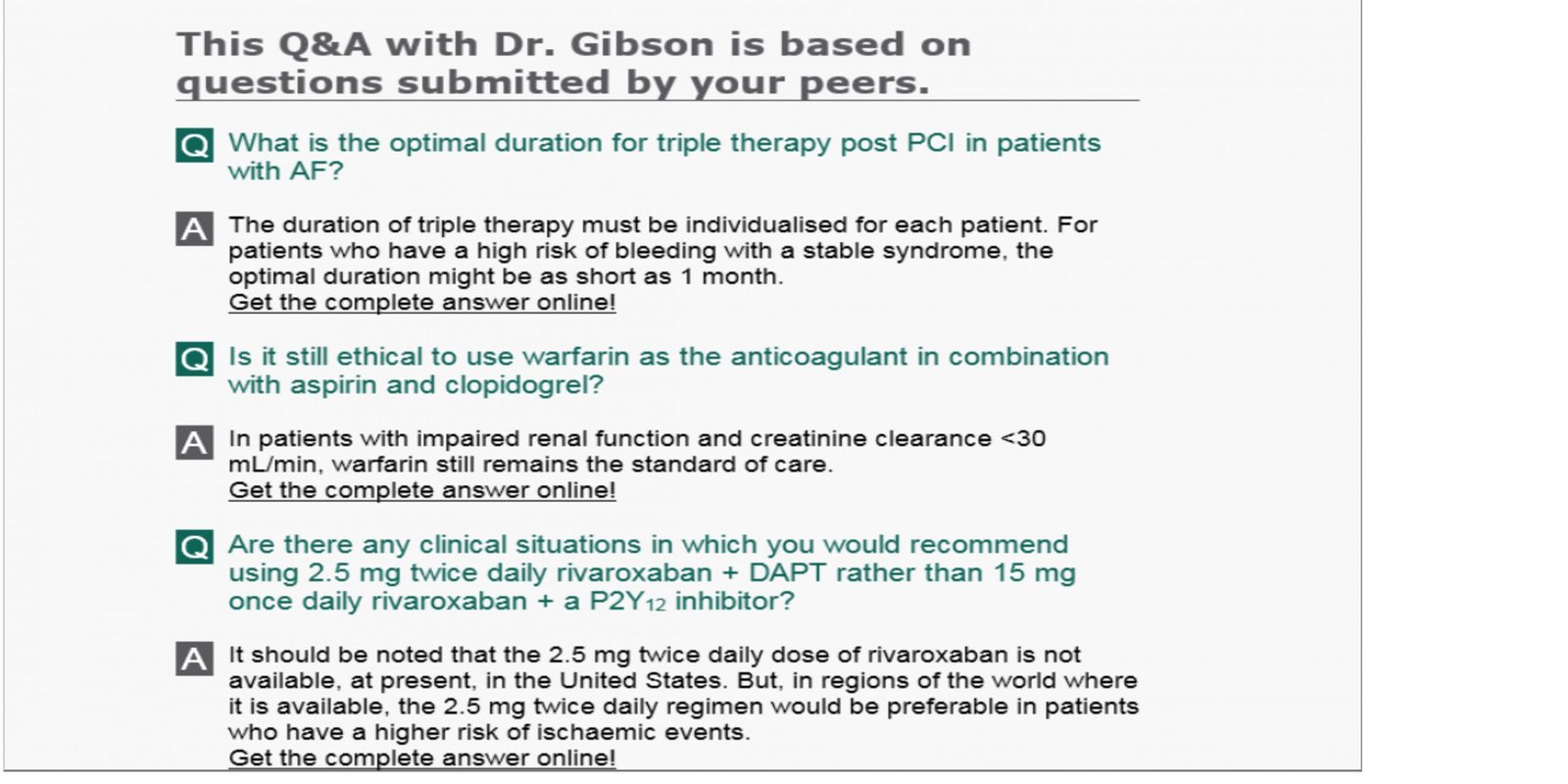 Evaluating Treatment Strategies With a Non–Vitamin K Oral Anticoagulant in Patients With Atrial Fibrillation Undergoing Percutaneous Coronary Intervention